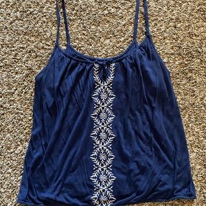 Spaghetti Strapped Navy Tank Top